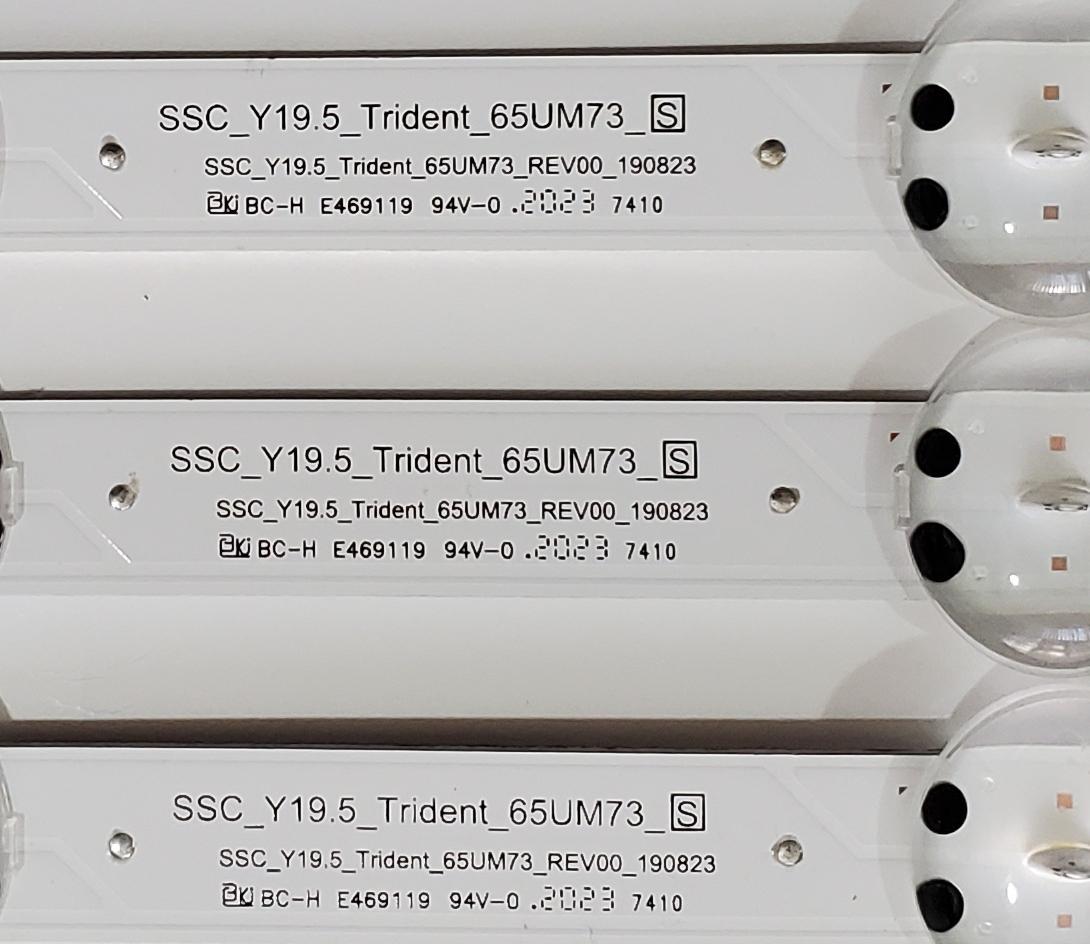 KIT DE LED'S PARA TV LG ( 5 PIEZAS ) / NUMERO DE PARTE EAV00000000 / SSC_Y19.5_TRIDENT_65UM73_S / SSC_Y19.5_TRIDENT_65UM73_REV00_190823 / PANEL NC650DQE- VSHP1 / DISPLAY ST6451D02-C / MODELO 65UN7300PUC / 65UN7300PUC.BWMMLKR - Imagen 3